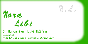 nora libi business card